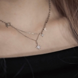 N DOUBLE CHAIN BIG STAR GEM AND SQUARE GEM