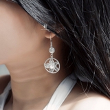 E DROP WIRE ART PATTERN CIRCLE BIG FLOWER AND BALL