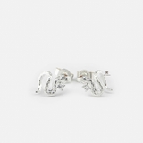 E STUD TWIST SNAKE RED GEM EYE