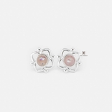 E STUD SQUARE FLOWER OPAL STONE