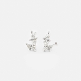 E STUD DOUBLE MINI LEAF GEM