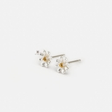 E STUD DAISY FLOWER YELLOW GEM