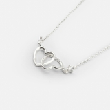N DOUBLE HEART AND TINY GEM