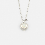 N TINY GEM OPAL HEART