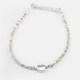 BRA MULTI RANDOM SILVER AND BUBBLE HEART