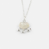 N MOTHER OF PEARL FORTUNE LUCKY LOCK TRIPLE BALL AND SINGLE GEM