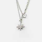 N DOUBLE CHAIN BIG STAR GEM AND SQUARE GEM