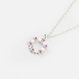 N CIRCLE MULTI STAR AND PINK HEART GEM