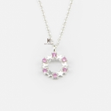 N CIRCLE MULTI STAR AND PINK HEART GEM