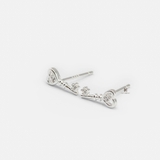 E STUD KEY HEART GEM
