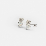 E STUD TEDDY BEAR HEAD GEM HUG FIRE STONE