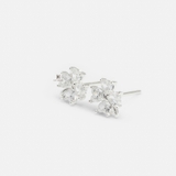 E STUD BIG CLOVER HEART GEM
