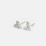 E STUD TWIST LEAF GEM