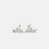 E STUD BUTTERFLY SINGLE GEM DROP GEM