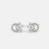 E STUD FLOWER GEM AND CIRCLE GEM