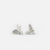 E STUD TWIST LEAF GEM