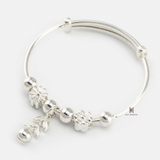 B BABY EXTENDABLE APRICOT AND DAISY FLOWER DROP MULTI LEAF BALL