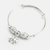 B BABY EXTENDABLE DOUBLE CHARM BOW AND DROP BIG BOW