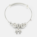 B BABY EXTENDABLE DOUBLE CHARM BOW AND DROP BIG BOW