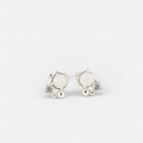 E STUD MOONSTONE TINY GEM AND BALL