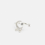 R MIDI BIG CRESCENT MOON GEM DROP DOUBLE STAR GEM