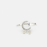 R MIDI BIG CRESCENT MOON GEM DROP DOUBLE STAR GEM