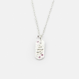 N OVAL TAG SNAKE PINK GEM