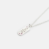 N OVAL TAG SNAKE PINK GEM