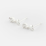 E STUD BUBBLE HEART DROP GEM SPRONG