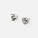 E STUD THE HEART GEM OXIDIZE