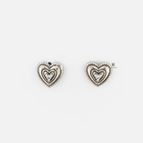 E STUD THE HEART GEM OXIDIZE