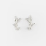 E STUD TRIPLE BUTTERFLY
