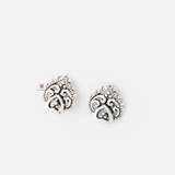 E STUD HEART IN HEART PATTERN OXIDIZE