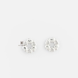 E STUD CIRCLE BUBBLE HEART