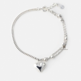BRA HALF CHAIN HALF DOUBLE LINE BIG BUBBLE HEART