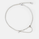 ANK HALF GEM HALF CHAIN SINGLE GEM