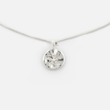 N RUSTIC CIRCLE TAG FLOWER WITH TINY GEM
