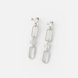 E STUD DOUBLE OVAL CHAIN DOUBLE GEM