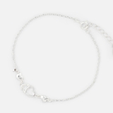 BRA HEART AND CIRCLE GEM DOUBLE BUBBLE HEART