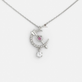 N CRESCENT MOON BALL LINE CUBIC HEART DROP GEM