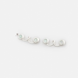 E STUD TWIST DOUBLE BLUE STONE
