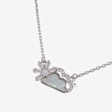 N CLOUD MOTHER OF PEARL STONE AND FLOWER GEM