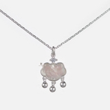 N MOTHER OF PEARL FORTUNE LUCKY LOCK TRIPLE BALL AND SINGLE GEM