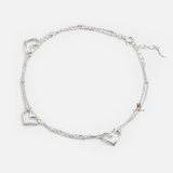 ANK DOUBLE LINE TRIPLE HEART LINE SHAPE