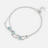 BRA TRIPLE BLUE STONE LITTLE DOLPHIN