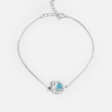 BRA PLANET SMALL CIRCLE BLUE STONE AND GEM