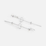 E STUD THROUGH HOLE DOUBLE HEART AND WIRE HEART