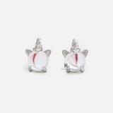 E STUD UNICORN BLUE STONE