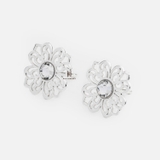 E STUD BIG FLOWER SINGLE GEM
