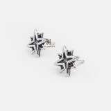 E STUD SPARKLE STAR GEM OXIDIZED